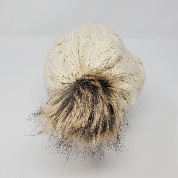 NFL APPAREL ARIZONA CARDINALS FOOTBALL CREAM KNITWEAR POM POM BEANIE WOMEN OS - Picture 9 of 12